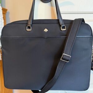 kate spade Black Nylon Laptop Briefcase with Shoulder Strap
